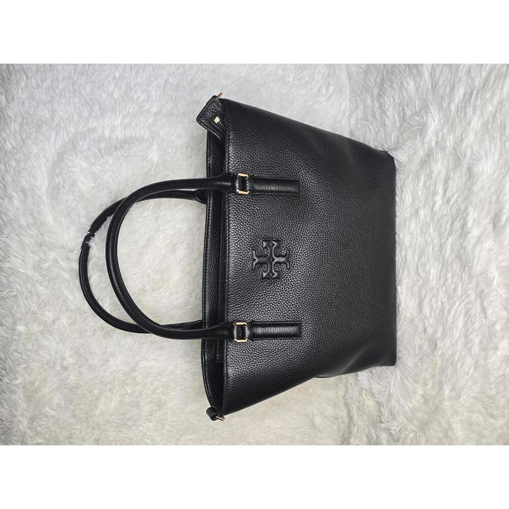 Tory Burch Thea Black Pebbled Leather Tote Bag